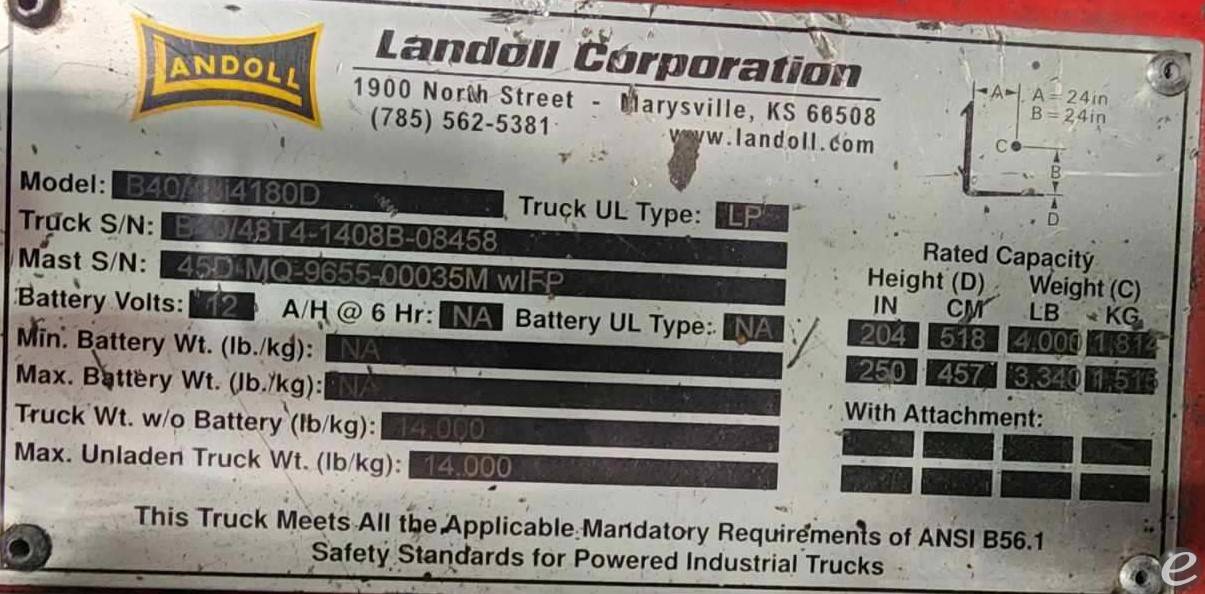 2014 Bendi B40/48i4180D At UsedEquipmentHub.com