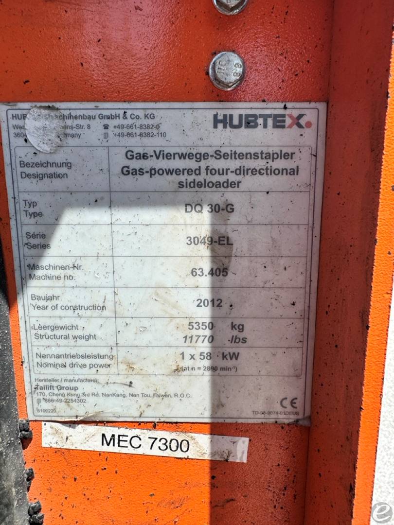 2012 Hubtex DQ30-G At UsedEquipmentHub.com