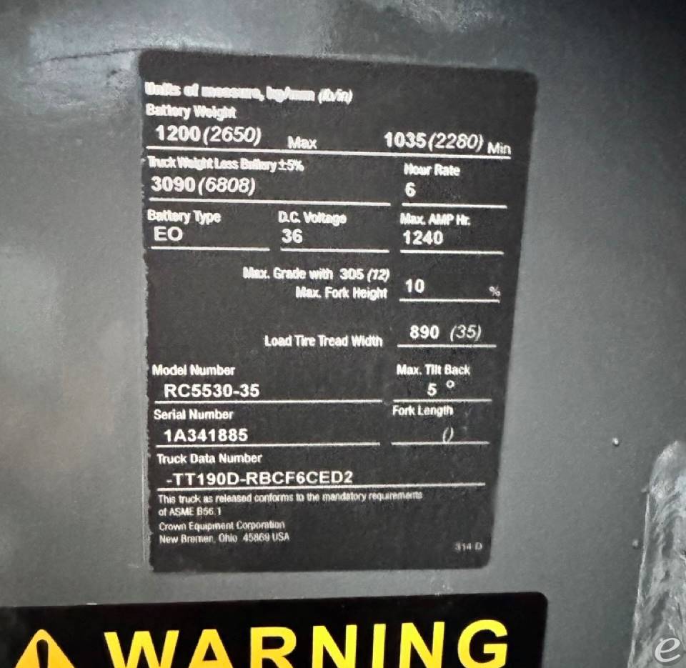 2008 Crown RC5530-35 At UsedEquipmentHub.com