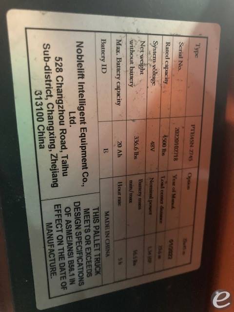 2022 Noblelift PTE45N-245 At UsedEquipmentHub.com