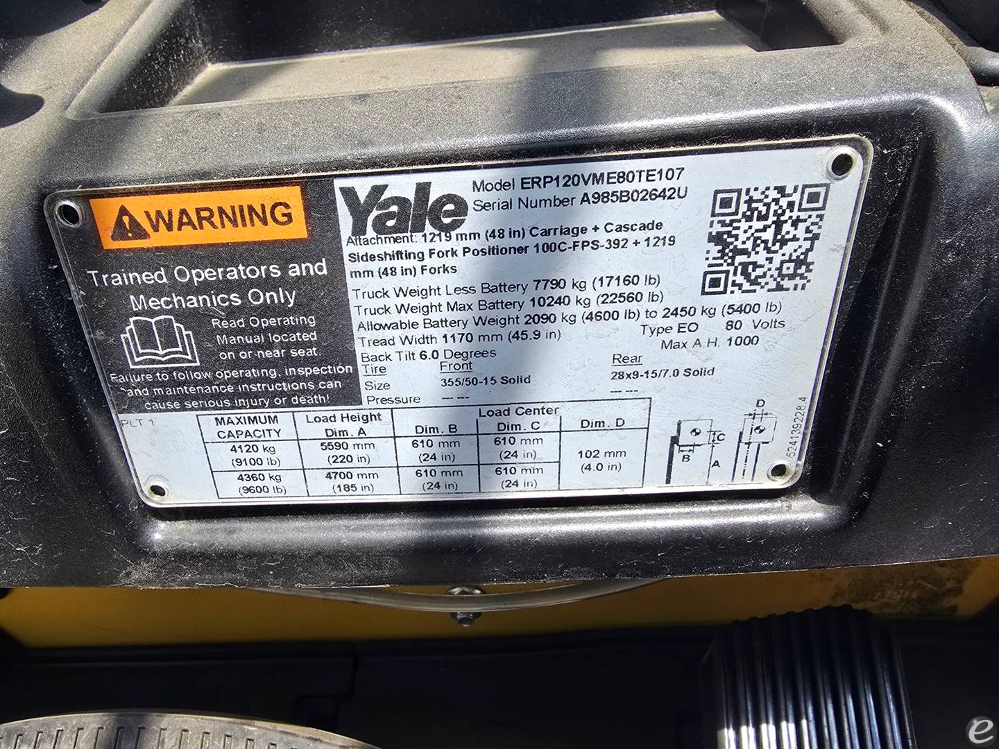 2020 Yale ERP120 At UsedEquipmentHub.com