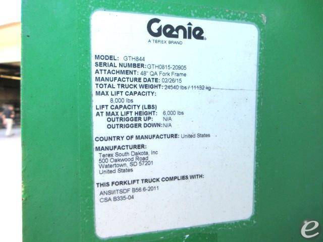 2015 Genie GTH844 At UsedEquipmentHub.com