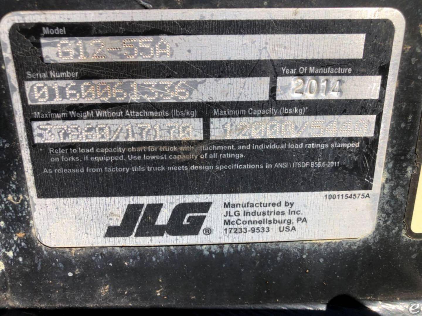 2014 JLG G12-55A At UsedEquipmentHub.com