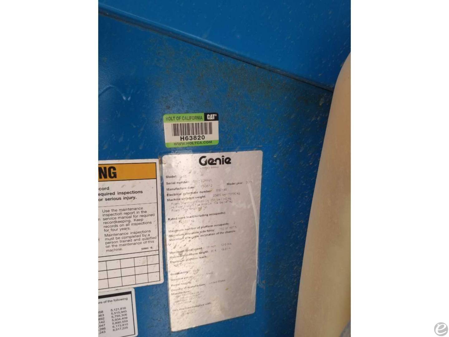 2013 Genie S65 At UsedEquipmentHub.com