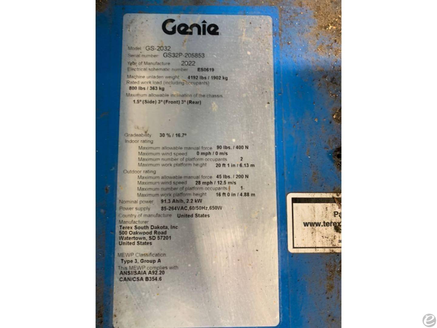 2022 Genie GS2032 At UsedEquipmentHub.com