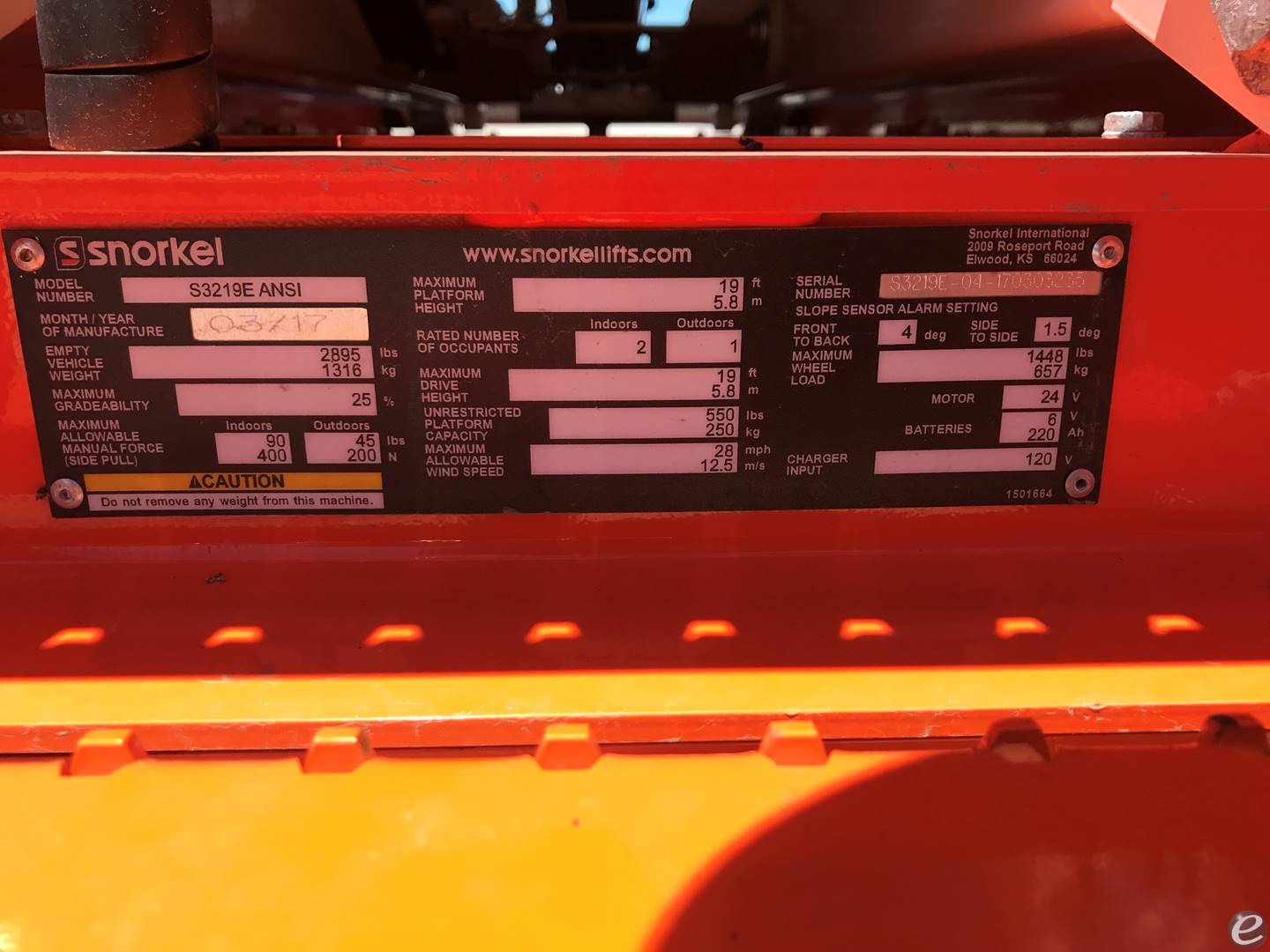 2017 Snorkel S3219E At UsedEquipmentHub.com