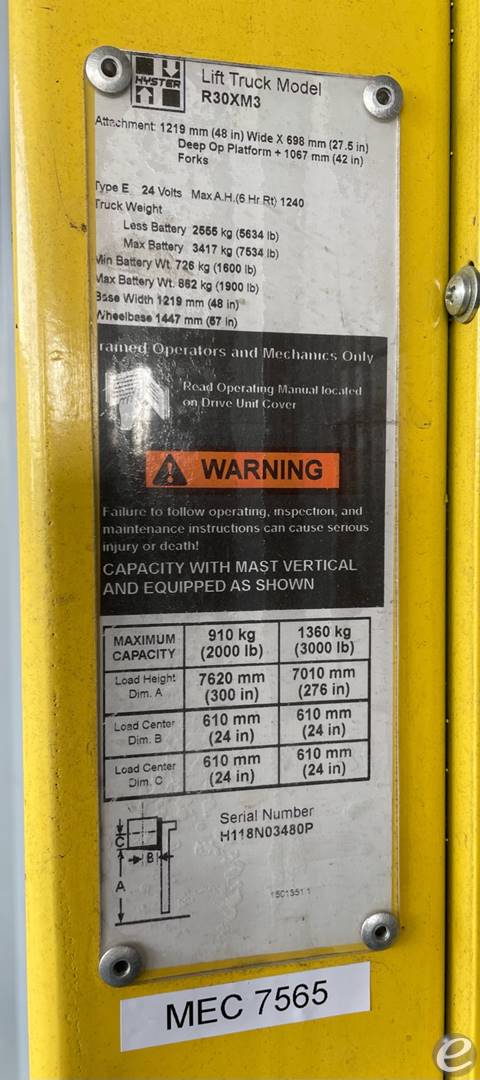 2016 Hyster R30XM3 At UsedEquipmentHub.com