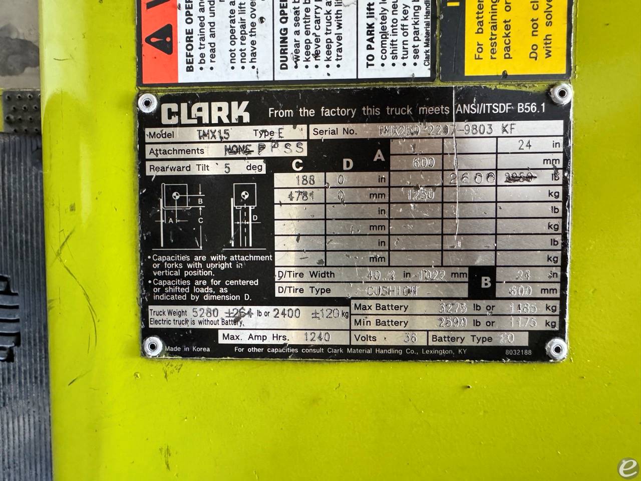 2015 Clark TMX15 At UsedEquipmentHub.com