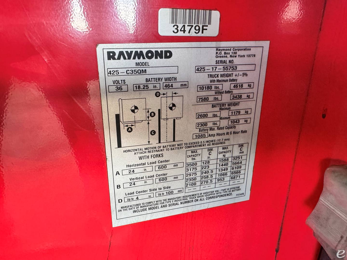 2017 Raymond 425-C35QM At UsedEquipmentHub.com